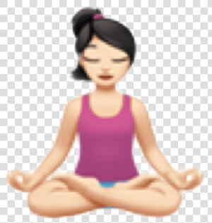  emoji  meditation  girl  hobby  entspannung  yoga  HD Png Download