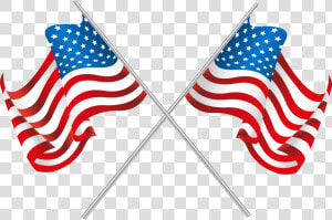 Usa Crossed Flags Png Clip Art Image  Transparent Png