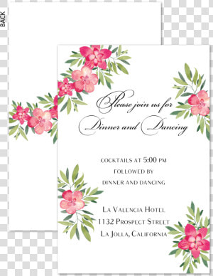 Spring Flowers Invitation Reception Card data caption   African Daisy  HD Png Download