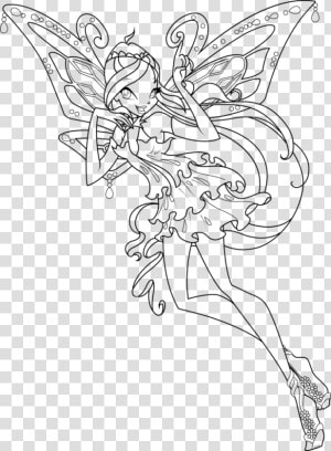 Winx Club Enchantix Coloring Pages Games   Winx Club Bloom Enchantix Coloring Pages  HD Png Download