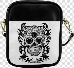 Skull Flowers Sling Bag   Shoulder Bag Lgbt  HD Png Download