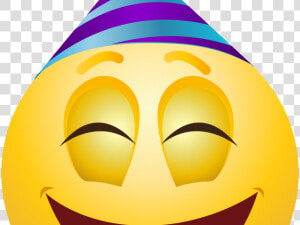 Emoji Face Clipart Transparent   Party Hat Emoji Face  HD Png Download