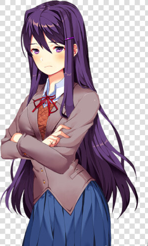 Doki Doki Literature Club Hair Purple Human Hair Color   Doki Doki Yuri Sprites  HD Png Download