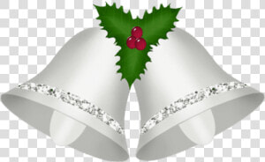 Free Png Transparent Christmas Silver Bells With Mistletoe   Silver Christmas Bells Clipart  Png Download