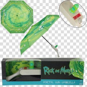 Rick And Morty Portal Gun Compact Umbrella Data  HD Png Download