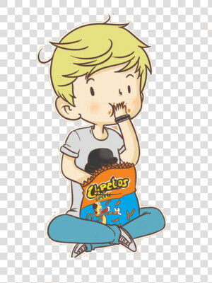 Niall Horan Cartoon   Caricatura Comiendo Png  Transparent Png