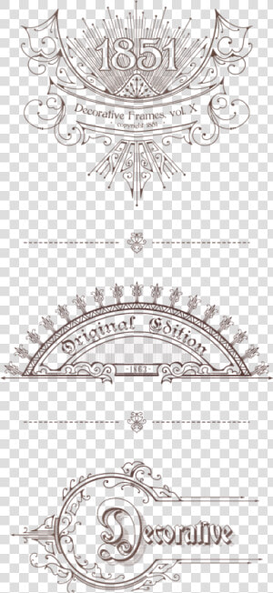 Vintage Ornaments I Made A Year Ago   Technical Drawing  HD Png Download