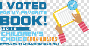 I Voted Badge Teen   Children  39 s Choice Book Awards  HD Png Download