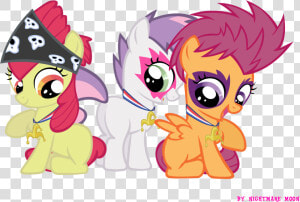 Cutie Mark Crusaders   My Little Pony Apple Bloom Sweetie Belle  HD Png Download