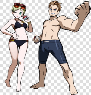 Sm Swimmers Tokiya   Pokemon Sun Moon Swimmer  HD Png Download