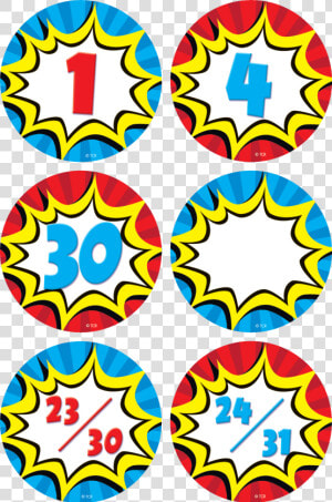 Tcr5589 Superhero Calendar Days Image   Clipart Superhero Border  HD Png Download