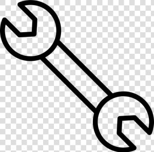 Double Wrench Outline Comments   Wrench Outline Png  Transparent Png