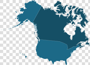 Map   Three Countries Make Up North America  HD Png Download