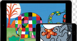 Drawing Collages Love Collage   Elmer The Patchwork Elephant  HD Png Download