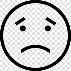 Sadness Smiley Frown Emoticon Drawing   Sad Face Emoji Clipart Black And White  HD Png Download