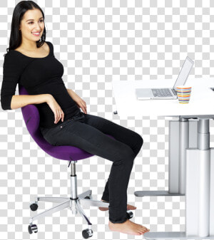 Person Sitting Png Person Sitting   Office Chair  Transparent Png