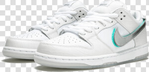 Nike Sb Dunk Low Pro Og Qs Diamond Supply White   Nike  HD Png Download