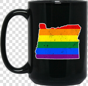 Oregon Rainbow Flag Lgbt Community Pride Lgbt Shirts   Mug  HD Png Download