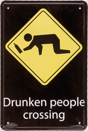 Warning Sign Drunken People Crossing   You Are Banned Signs  HD Png Download