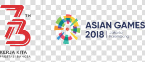 Logo Hut Ri Ke 73 Dan Asian Games   Logo 73 Tahun Indonesia  HD Png Download