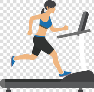 Exercise Clipart Running Machine   Running On Treadmill Clipart  HD Png Download