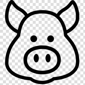 Large Size Of How To Draw A Realistic Pig Face Peppa   Pig Head Clipart Black And White  HD Png Download