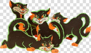 Large Halloween Die Cut Cat Stand Ups Clipart   Png   Halloween Beistle Die Cut  Transparent Png