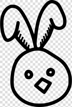 Chicken Bunny Ears Cute Chickling Rabbit  HD Png Download