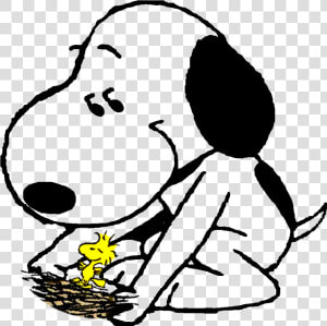 Transparent Snoopy Sleeping Png   Snoopy Cuidando A Woodstock  Png Download