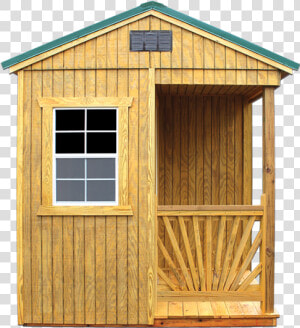 Brand New Old Hickory Utility Shed With Side Porch   Plank  HD Png Download