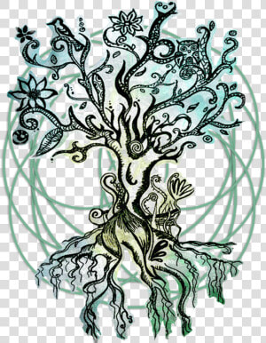 Kali Drawing Psychedelic   Psychedelic Tree Png  Transparent Png