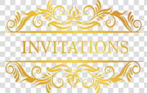 Lace Portugal Guarda  Idea Invitations Gold Scarf Clipart   Transparent Invitation Design Png  Png Download