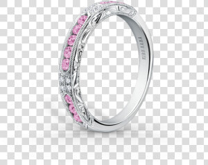 Charlotte Platinum Ladies Wedding Band Cottage Hill   Yellow Gold Pink Sapphire Wedding Bands  HD Png Download