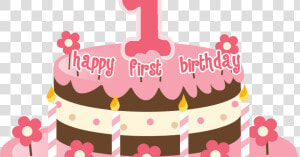 Transparent First Birthday Clipart   1st Birthday Cake Png  Png Download