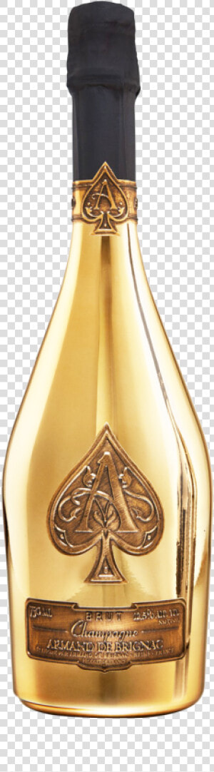 Armand De Brignac Ace Of Spades Brut Gold Champagne   Glass Bottle  HD Png Download