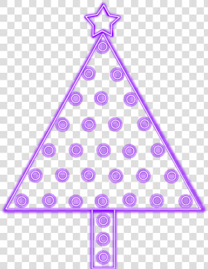  neon  christmastree  triangle  christmas  tree  freetoedit   Circle  HD Png Download