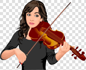 Cool Girl Violin Png   Clipart Playing Violin  Transparent Png