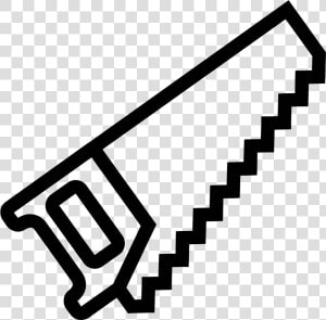 The Icon For A Saw Is A Handheld  Manual Saw That Is   Outline Of A Saw  HD Png Download