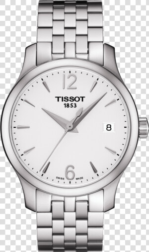 Tissot Ladies Tradition Quartz Watch With Silver Dial   T063 210 11 037 00  HD Png Download