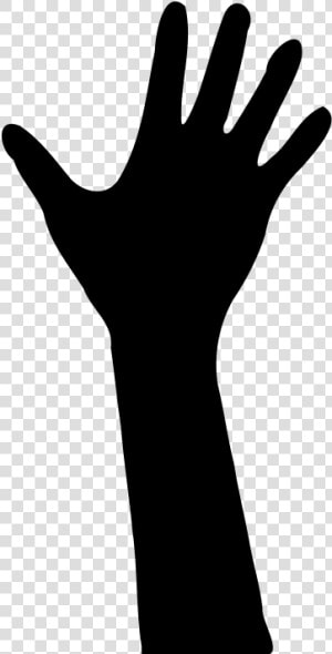 Raised Hand In Silhouette   Child Hand Silhouette Png  Transparent Png