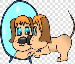 Barking Dog Png Images Photo   Reflection In Mirror Clipart  Transparent Png