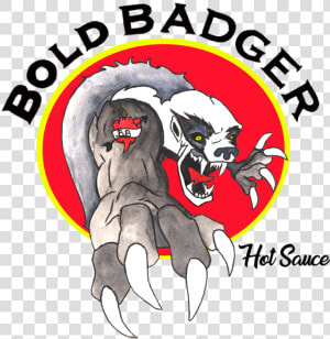 Bold Badger Hot Sauce Logo Width   Cartoon  HD Png Download