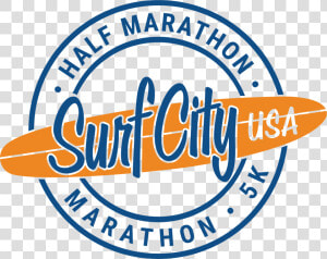 Surf City Marathon  amp  Half Marathon   Circle  HD Png Download