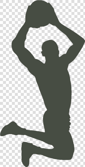 Basketball Silhouette Clip Art Dribbling Slam Dunk   Basketball Silhouette  HD Png Download