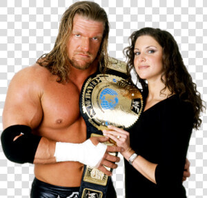 Triple H And Stephanie Mcmahon Wwe Champions  Wwe Wrestlers    Wwe Triple H Champion  HD Png Download