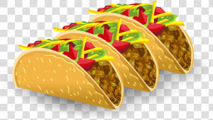 Dessert Junk Food Clipart   Tacos Vector  HD Png Download