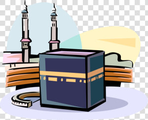 Vector Illustration Of Grand Kaaba Islam Sacred Mosque    Kaaba Clipart  HD Png Download