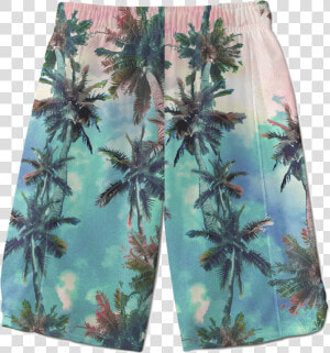 Palm Sunset Shorts   Board Short  HD Png Download