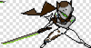 Genji Pixel Spray Art   Overwatch Pixel Sprays Genji  HD Png Download