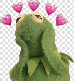  kermit  wholesome  meme  greenaesthetic  love  freetoedit   Kermit The Frog Meme Hearts  HD Png Download